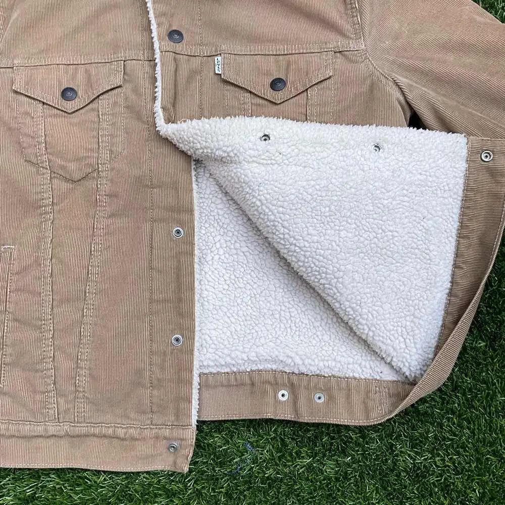 Levi's Men's Corduroy Sherpa-Lined Trucker Jacket, Size Medium